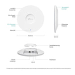 TP-LINK Omada AX5952 Dual Band WiFi 6 Access Point, White (EAP683 UR)