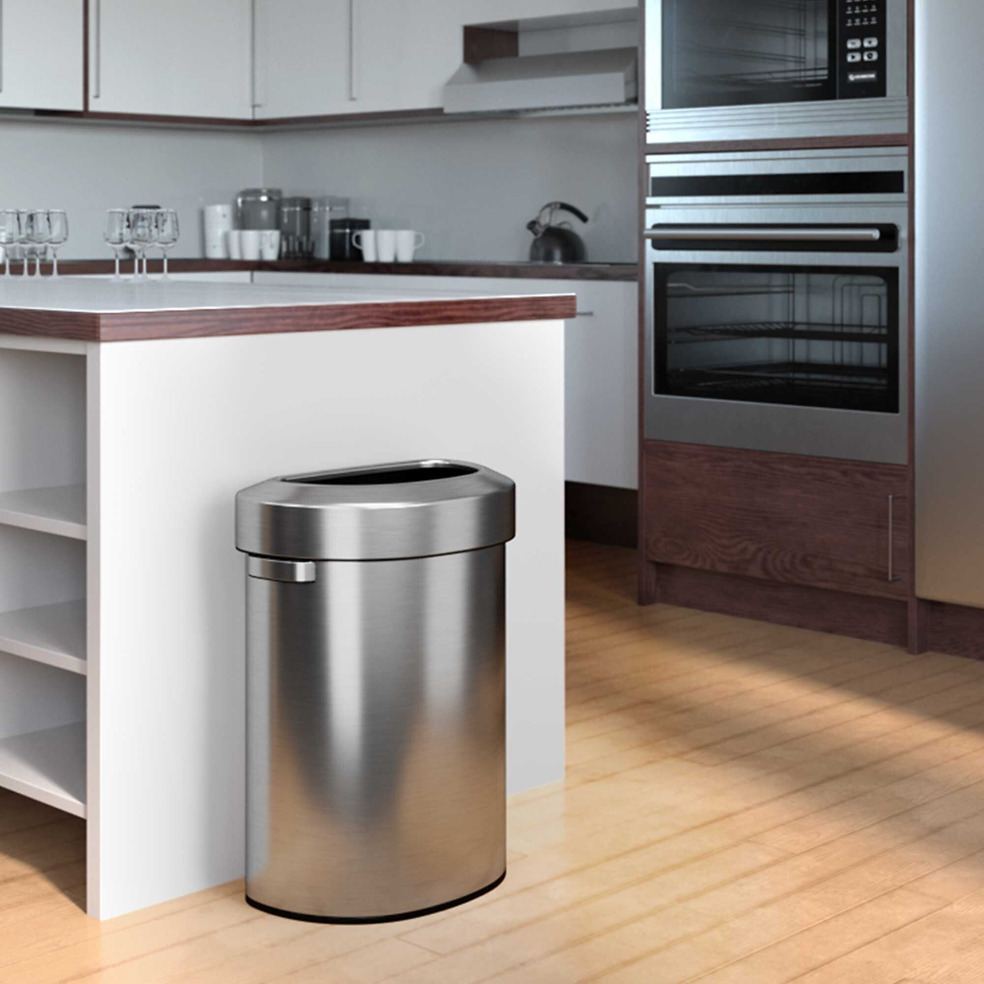 iTouchless Stainless Steel Trash Can, 18 Gallon (IT18DOT)