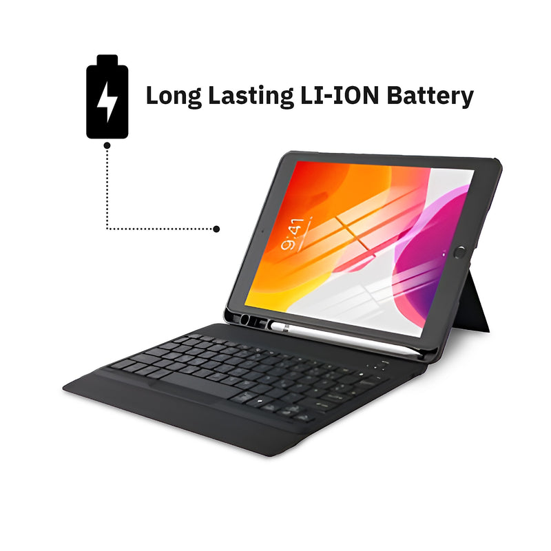 CODi PU Leather 10.2" Bluetooth Keyboard Case for iPad 7th/8th/9th Generation, Black (C30708511)
