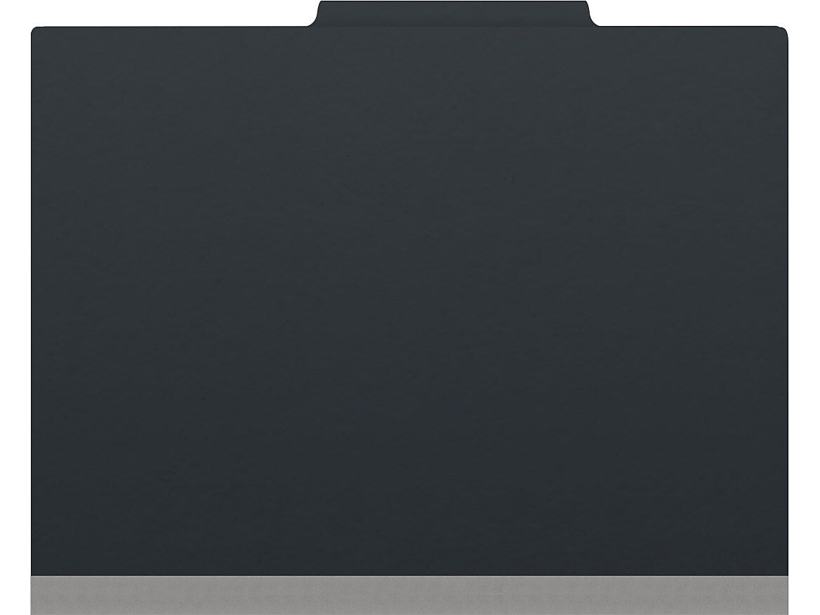 Medical Arts Press Pressboard Classification Folder, 2-Dividers, 2" Expansion, Letter Size, Black, 10/Box (DV-T42-26-3BLK-PKT)