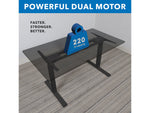 Mount-It! Ultimate 55"W Electric Rectangular Adjustable Standing Desk, Black (MI-18079)