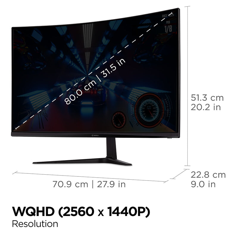 ViewSonic  32" Curved 165 Hz LCD Gaming Monitor, Black (VX3218C-2K)