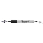 Sharpie Permanent Markers, Twin Tip, Black, 4/Pack (32175)
