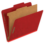 Pendaflex Pressboard Classification Folder, 1-Dividers, 1 3/4" Expansion, Letter Size, Dark Red, 10/Box (23731P)