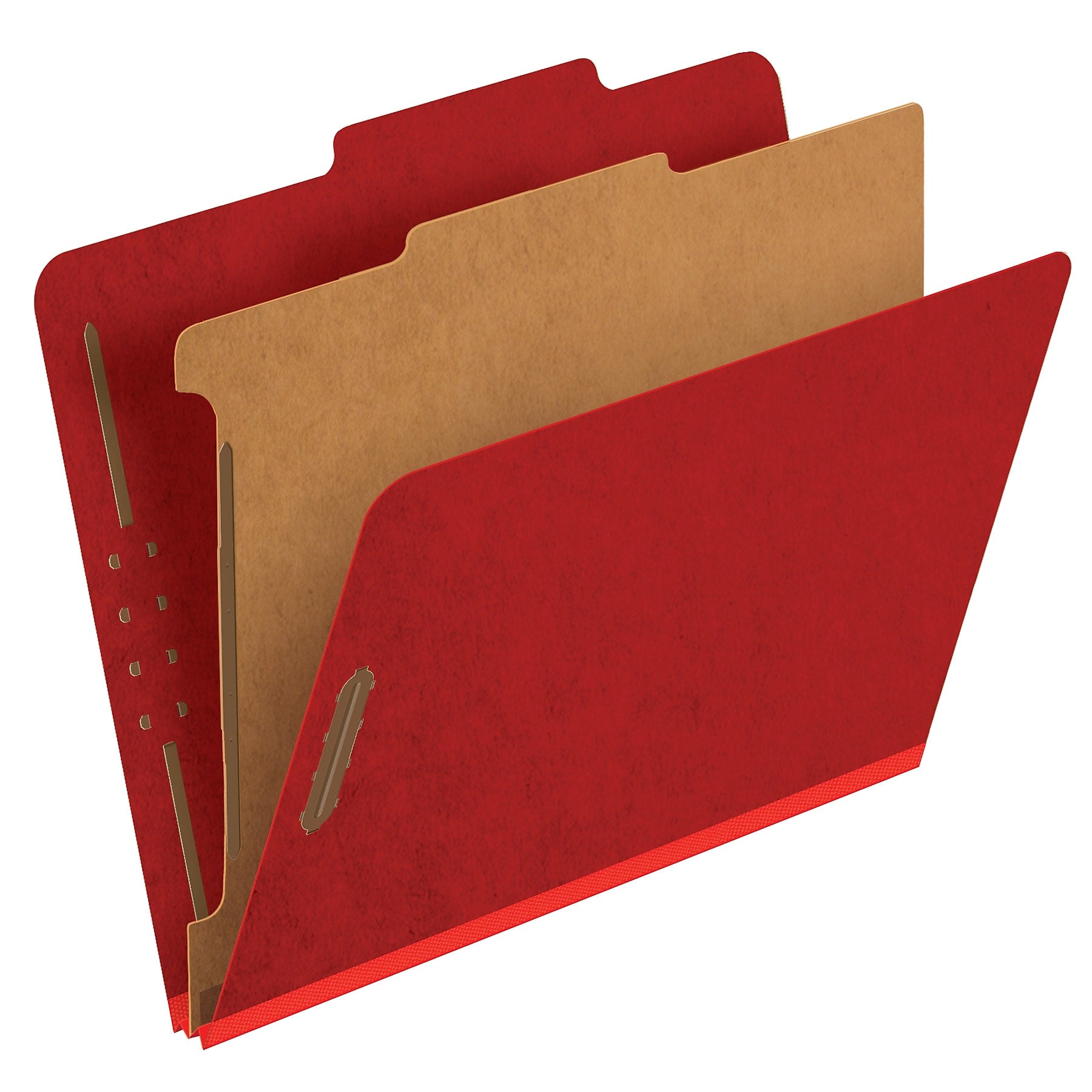 Pendaflex Pressboard Classification Folder, 1-Dividers, 1 3/4" Expansion, Letter Size, Dark Red, 10/Box (23731P)