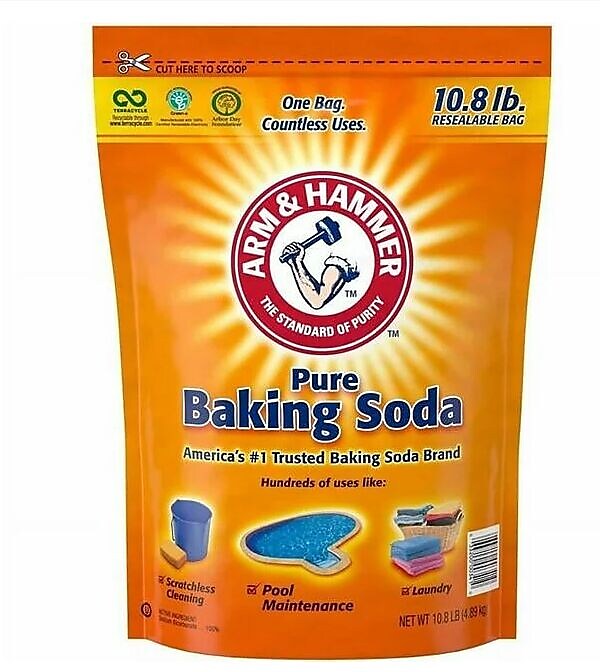 Arm & Hammer Baking Soda, 10.8 lb Bag, 4/Carton (CDC3320000341)