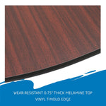 ICEBERG Premium Folding Table, 60"Dia., Mahogany (55264)