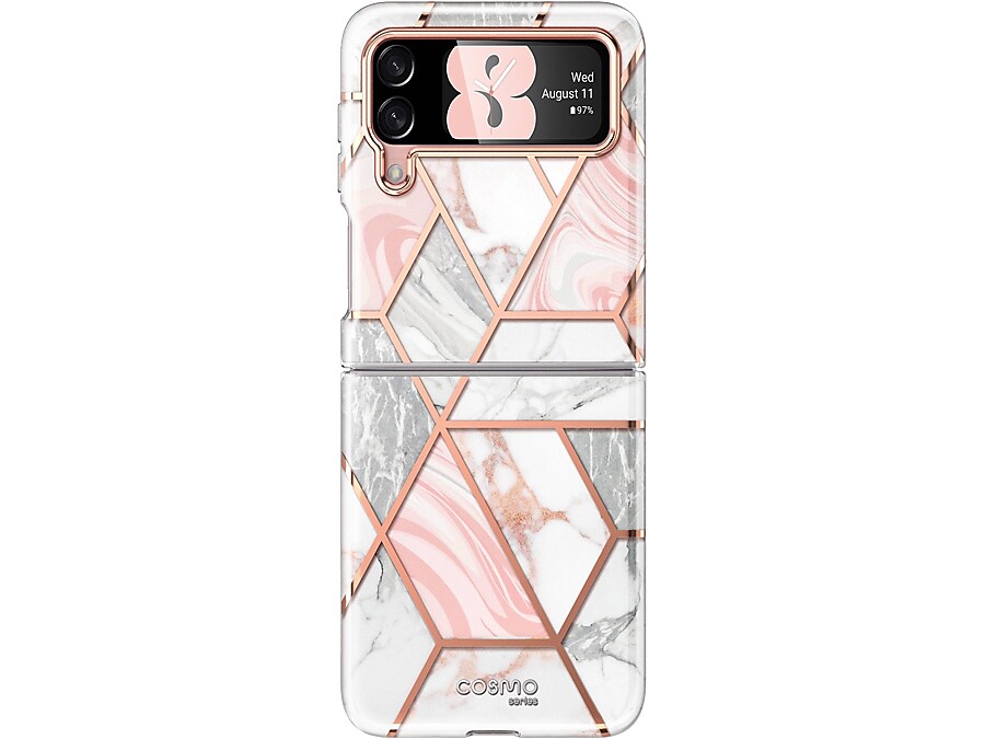 i-Blason Cosmo Marble Pink Snap Case for Samsung Galaxy Z Flip4 (Galaxy2022-ZFlip4-5G-Cosmo-Marble)