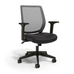 Staples Essentials Ergonomic Fabric Swivel Task Chair, Black (UN56947)