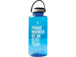 Baudville Drink it Up! "Proud Member" Plastic Water Bottle, 36 oz., Blue, 2/Pack (1396375P231)