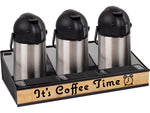 Mind Reader 3-Compartment Metal Serving Coffee Station, Black (COFFEETIME-BLK)