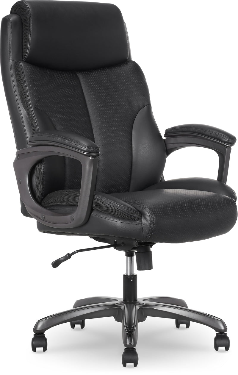 Thomasville Danvers Ergonomic Polyurethane Big & Tall Chair, 400 lb. Capacity, Black (52403-BLK)