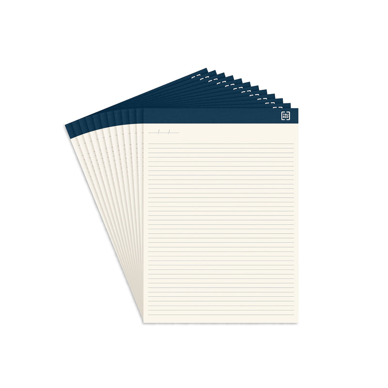 TRU RED™ Notepads, 8.5" x 14", Wide Ruled, Ivory, 50 Sheets/Pad, 12 Pads/Pack (TR58197)