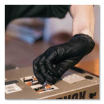 GloveWorks by AMMEX Industrial Nitrile Gloves, Powder-Free, 5 mil, Large, Black, 100 Gloves/Box, 10 Boxes/Carton