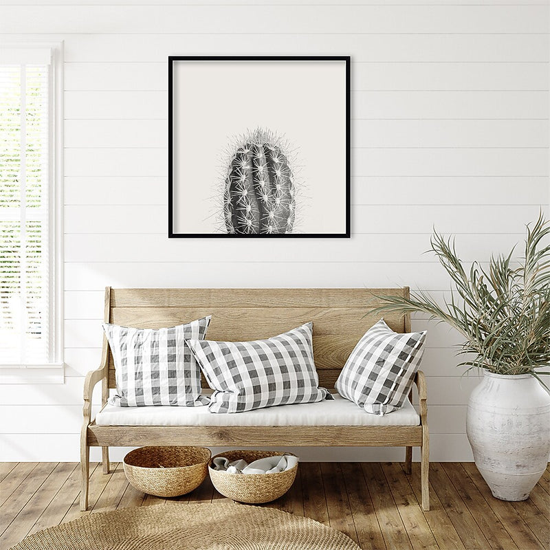 Amanti Art Haze Cactus Succulent Tall by The Creative Bunch Studio Wood Framed Wall Art Print, 33" x 33" (A42675345771)
