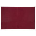 JAM Paper Linen 2 Pocket Cardstock Presentation Folder, Burgundy Linen, 100/Box (35113B)