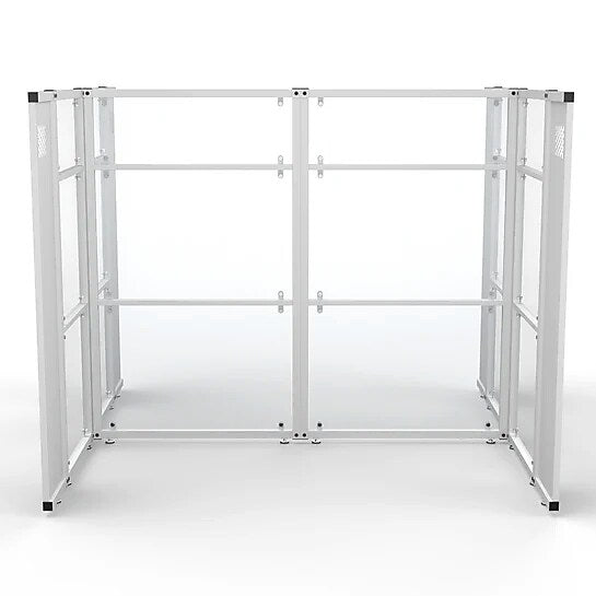 VersaDesk WorkNest 66"H x 81"W 2 Person H-Shaped Cubicle Panel Workstation, White (WNCH-7296-W)