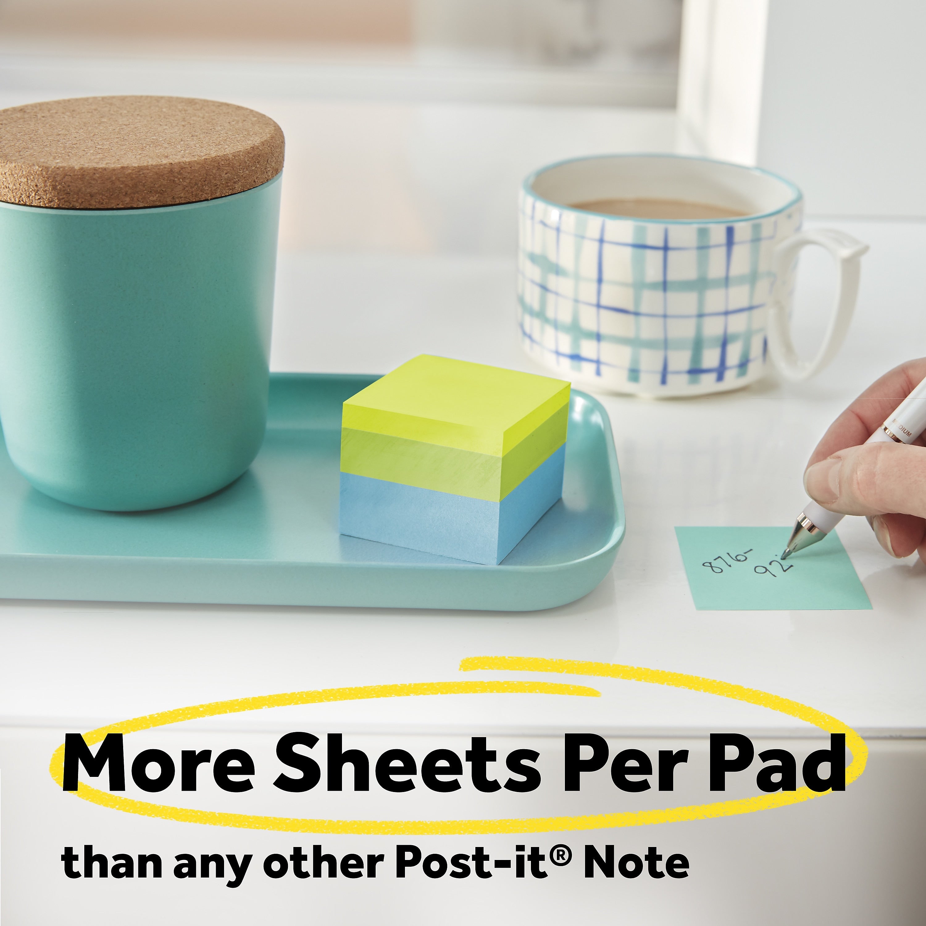 Post-it Notes, Assorted Collection, 1 7/8" x 1 7/8", 400 Sheet/Pad, 3 Pads/Pack (20513PK)