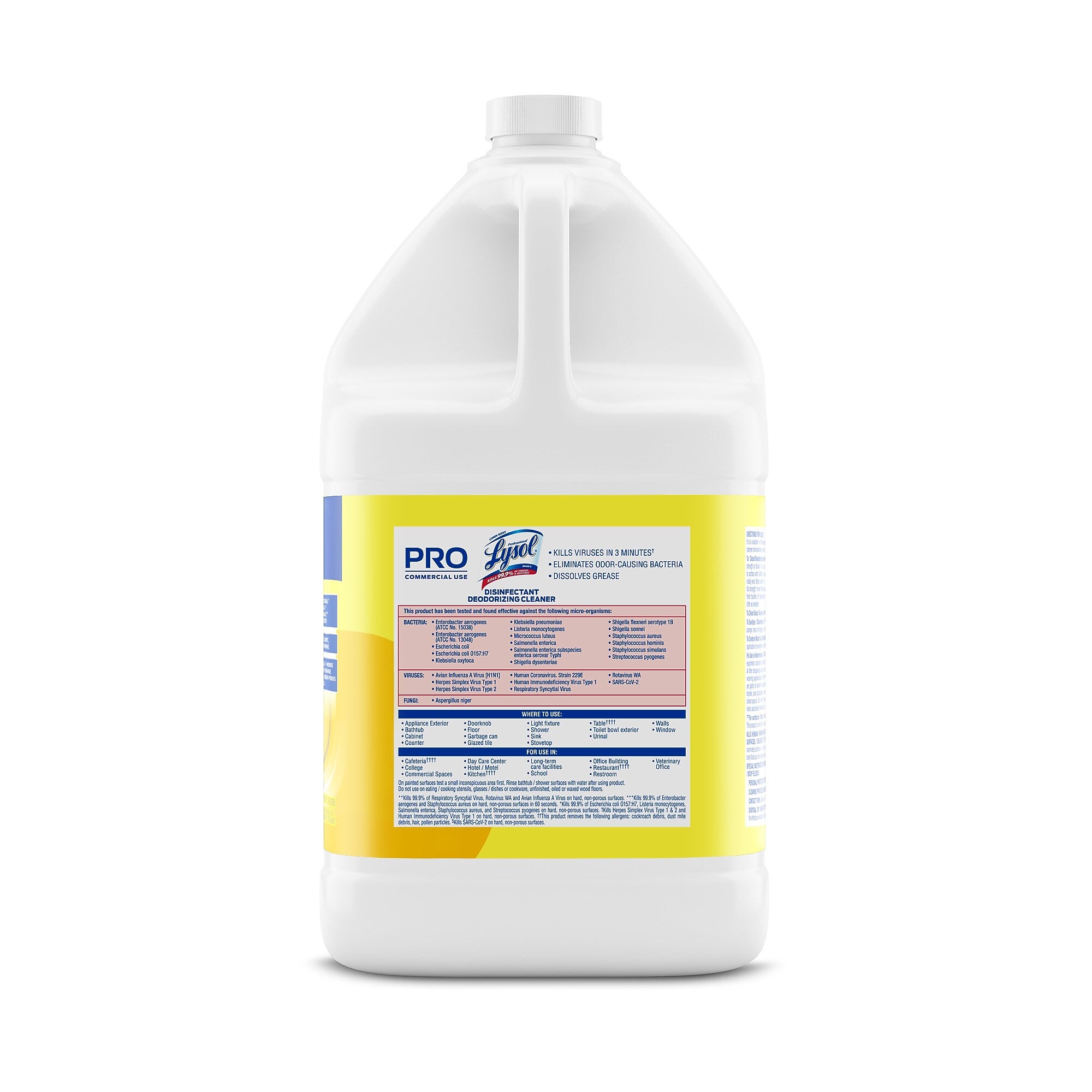 Lysol Professional Disinfecting Deodorizing Cleaner, Concentrate, Lemon Scent, 128 oz. (3624176334)