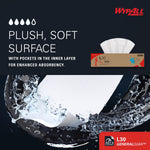 WypAll GeneralClean L30 Durable Fibers Cleaning Wipers, 9.8" x 16.4", White, 100 Wipers/Box, 8/Carton (KCC05800)