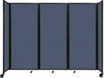 Versare The Room Divider 360 Freestanding Folding Portable Partition, 82"H x 102"W, Ocean Fabric (1182315)