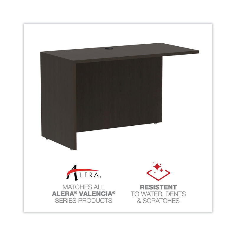 Alera Valencia Series Reversible Return/bridge Shell, 47 1/4w X 23 5/8d, Espresso