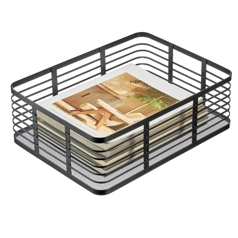 mDesign Steel Organizer, Matte Black (25934)
