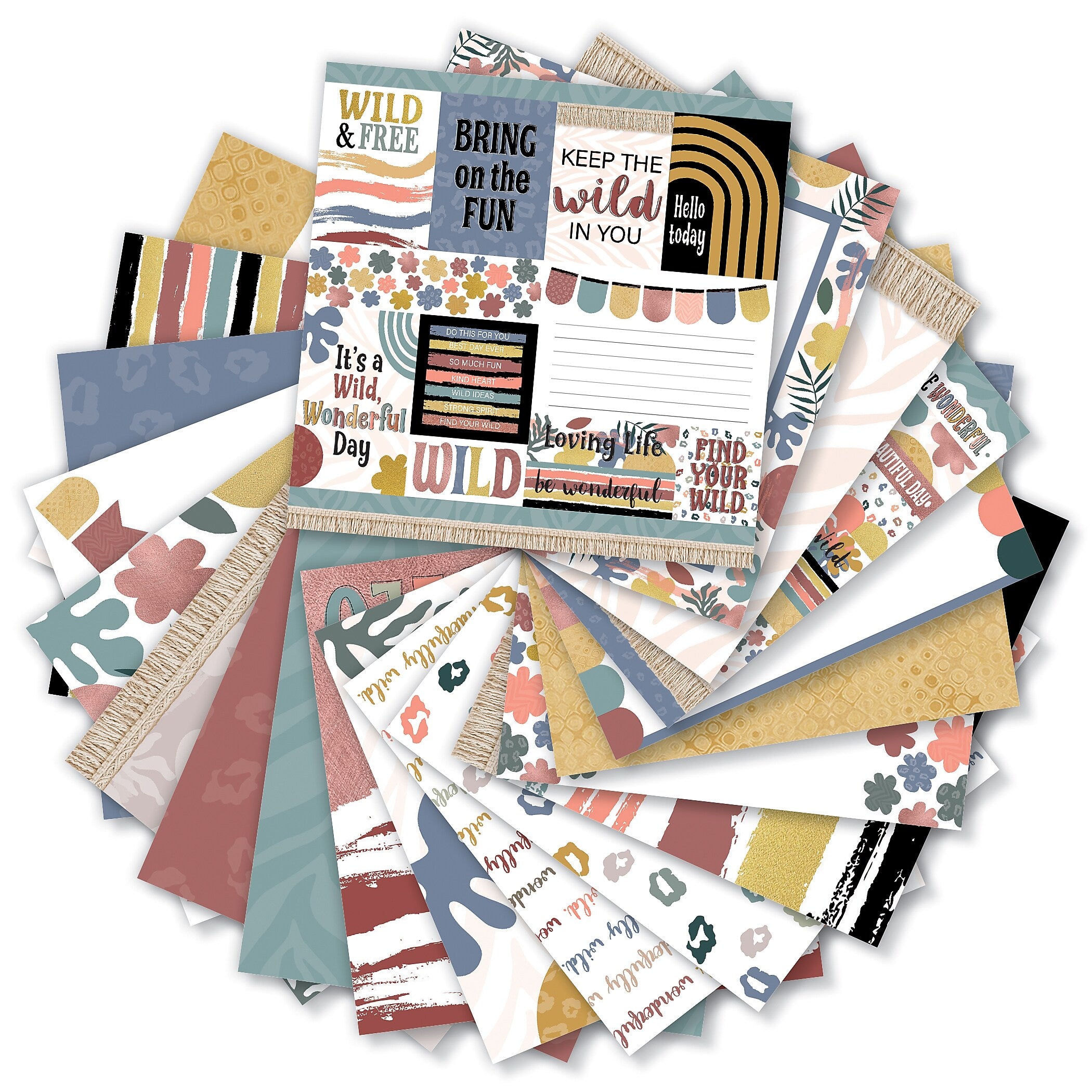 Teacher Created Resources Wonderfully Wild Project Paper, 12" x 12", Assorted Colors, 80 Sheets/Pack (TCR6118)