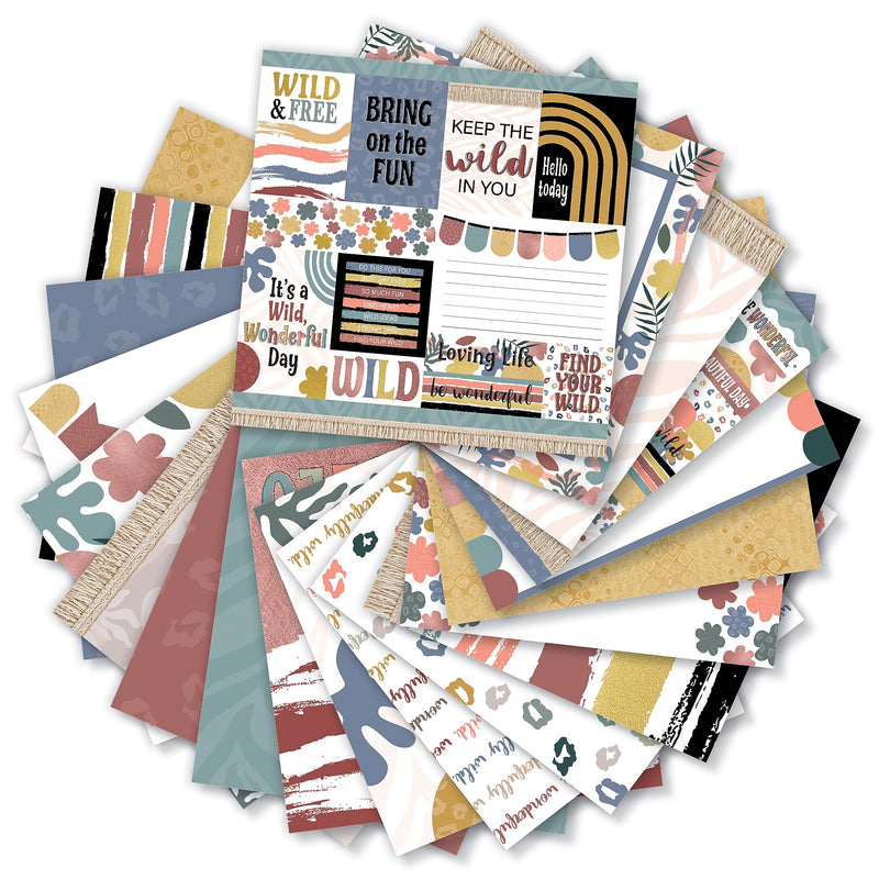 Teacher Created Resources Wonderfully Wild Project Paper, 12" x 12", Assorted Colors, 80 Sheets/Pack (TCR6118)