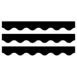 Creative Teaching Press Core Decor EZ Border, 3" x 2', Black Wavy, 24/Pack, 3 Packs/Bundle (CTP11061-3)