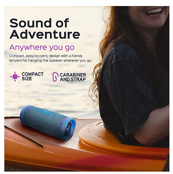 Treblab HD77 Premium Bluetooth Portable Speaker, Waterproof, Blue (HD77BL)