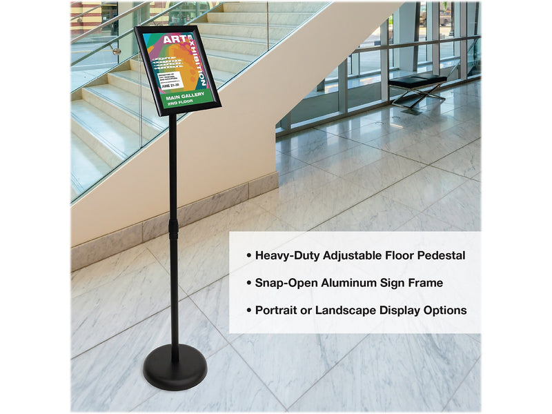 Excello Global Products Indoor/Outdoor Floor Sign, 12.2" x 48", Black (EGP-HD-0516)