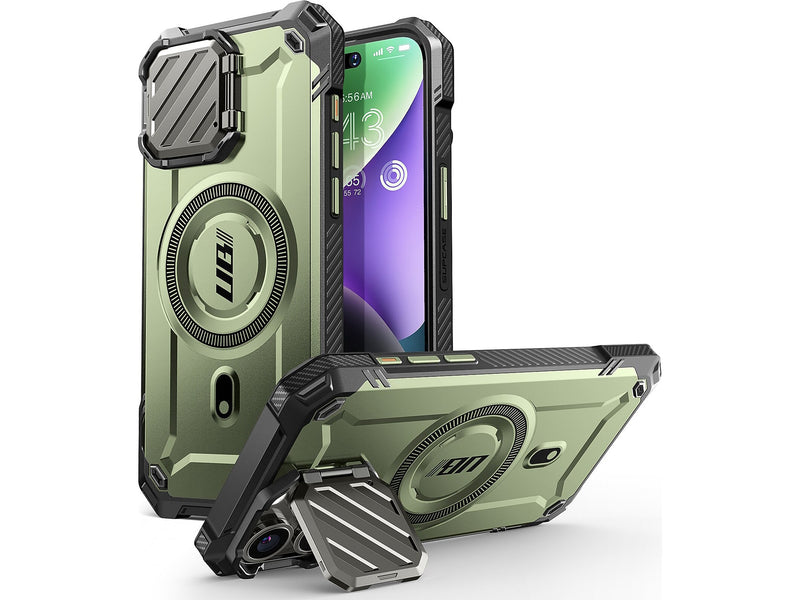 SUPCASE Unicorn Beetle MAG XT MagSafe Rugged Case for iPhone 15 Pro Max, Shock-Absorbing, Dark Green (SPH23MX67MGXTGN)