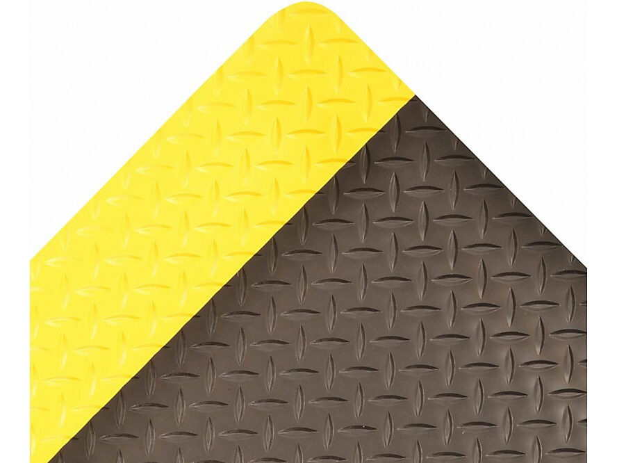 NoTrax Saddle Trax Anti-Fatigue Mat, 60" x 36", Black/Yellow (979S0035YB)
