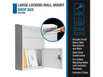 Barska Large Locking Wall-Mounted Drop Box, White (CB13956)