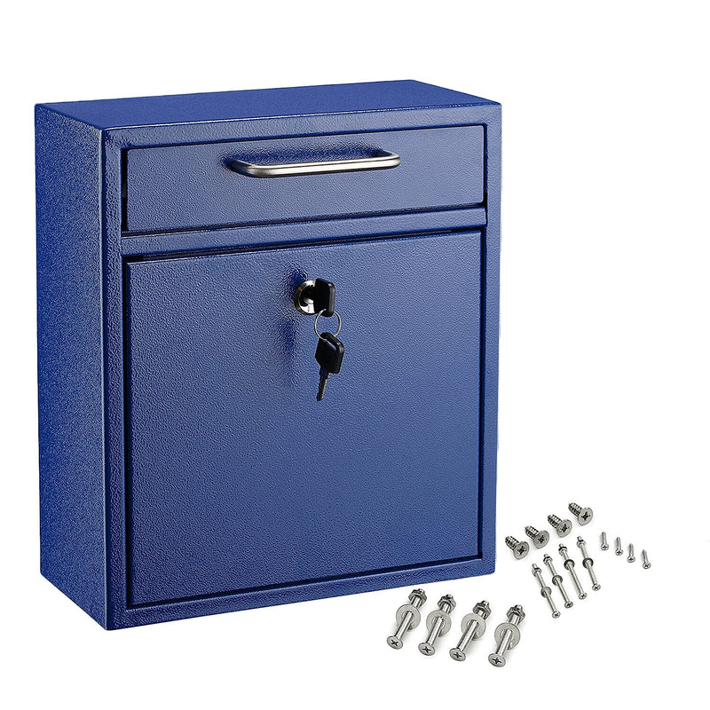 AdirOffice Steel Indoor/Outdoor Interoffice Mailbox, Blue (631-05-BLU)