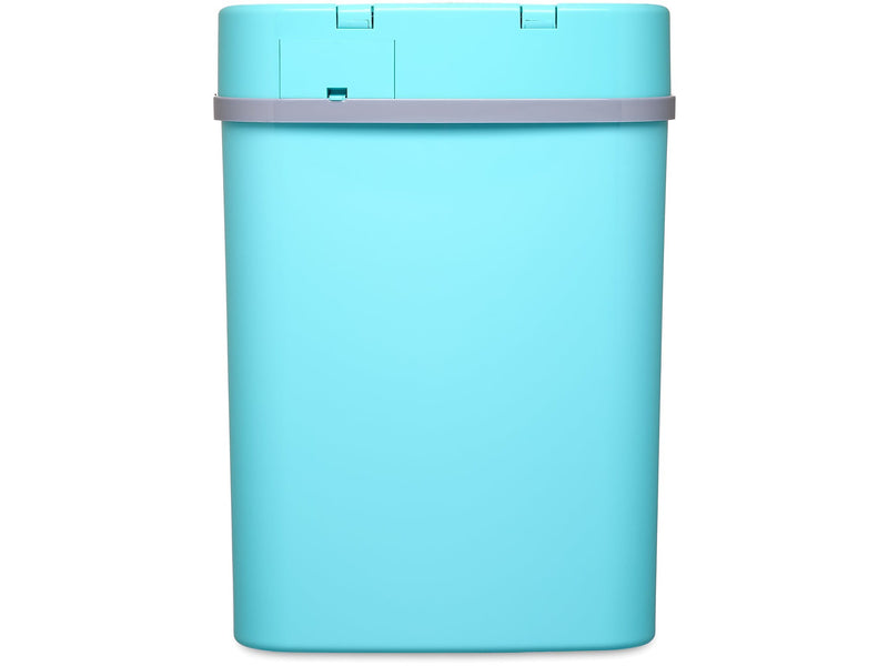 Nine Stars Plastic Sensor Trash Can, 3.2-Gallon, Teal Blue (DZT-12-5TB)