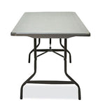 Iceberg IndestrucTable Commercial Folding Table, Rectangular, 72" x 30" x 29", Charcoal Top (ICE65527)