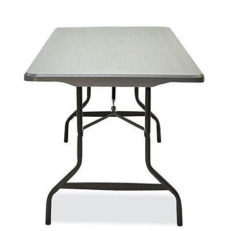 Iceberg IndestrucTable Commercial Folding Table, Rectangular, 72" x 30" x 29", Charcoal Top (ICE65527)