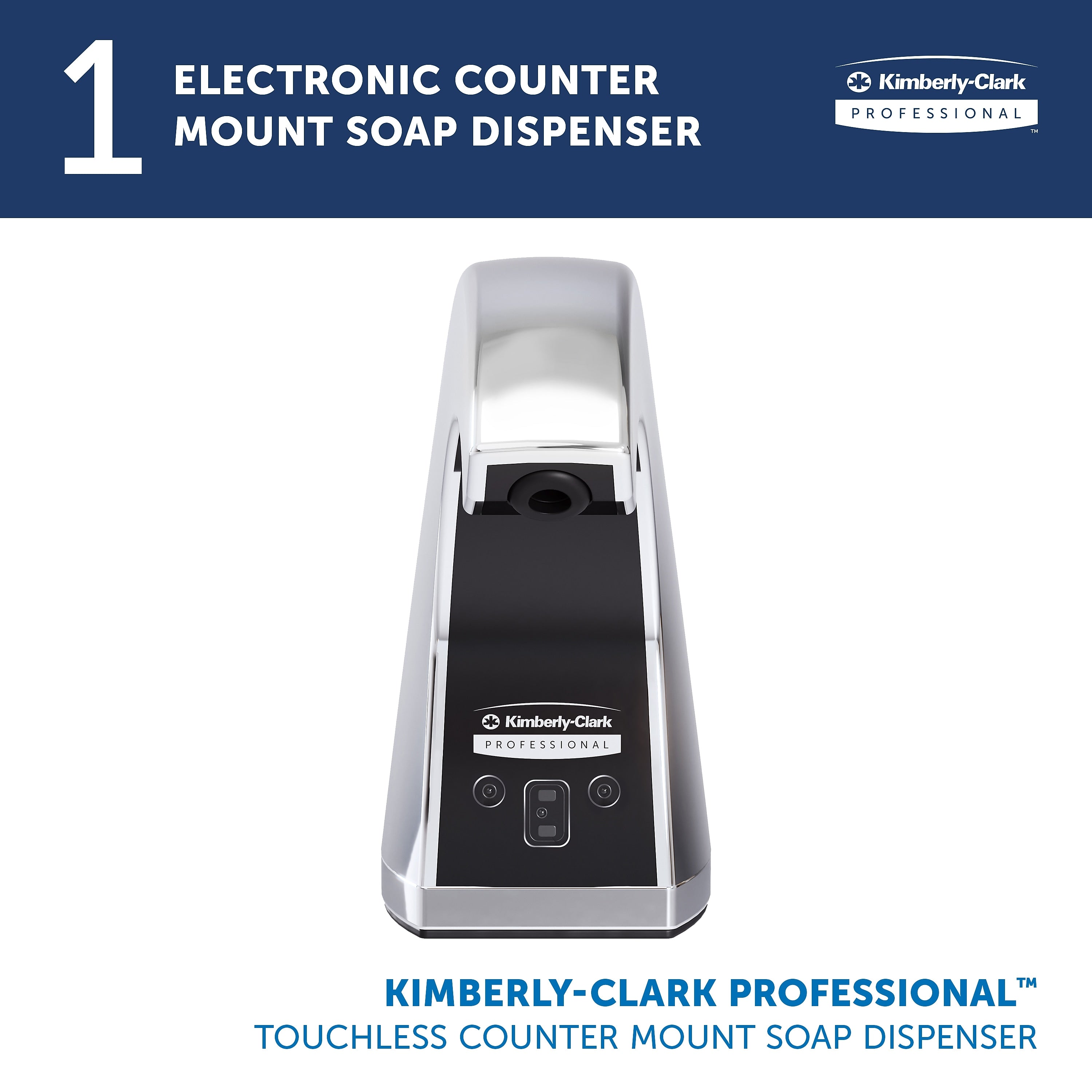 Kimberly-Clark Professional Universal Automatic Hand Soap Dispenser, Chrome (11331)
