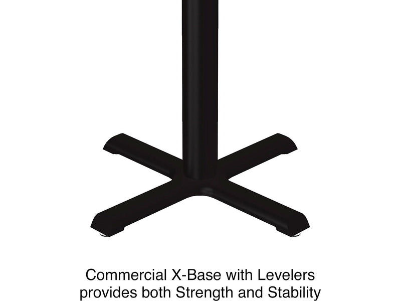 Correll 30" Round Dry-Erase Markerboard Cafe Table, Frosty White/Black (BXB30DER-80)