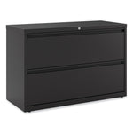 Alera® 2-Drawer 42"W Lateral File Cabinet, Black, Legal (ALELF4229BL)