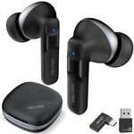 Delton T50 True Wireless Noise Canceling Bluetooth Computer Earbud Headset, Black (DBHT50)