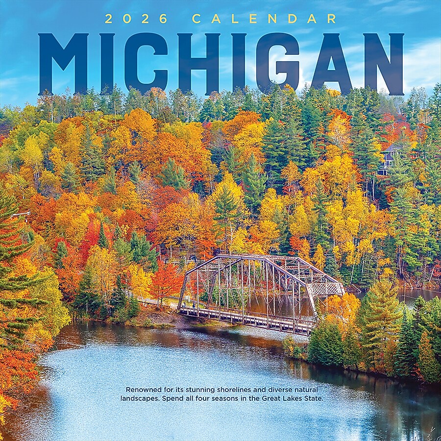 2026 TF Publishing Michigan 12" x 12" Monthly Wall Calendar (26-1039)