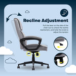 Serta Comfort Classic Ergonomic Velvet Fabric Swivel Executive Chair, Gray (CCHR10005A)