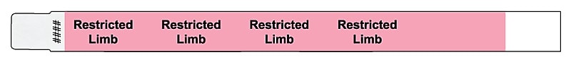 Pink Adult Tyvek Alert Wristband, 10" x 3/4"