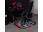Anji Mountain Rug'd Prizm Red Carpet & Hard Floor Chair Mat, 36" x 48", Gray/Red (AMB9107)