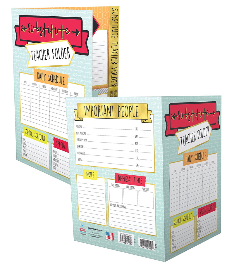 Carson Dellosa Education 6-pack Aim High Substitute Teacher Folder