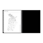 2025-2026 Blue Sky Enterprise 8.5" x 11" Academic Year Weekly & Monthly Planner, Plastic Cover, Black (130609-A26)