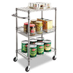 Alera 2-Shelf Wire Utility Cart, Anthracite Black (ALESW342416BA)